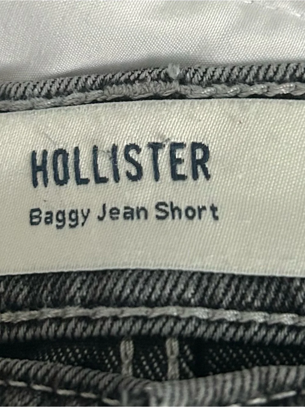 Hollister Men's Charcoal Black Denim Shorts